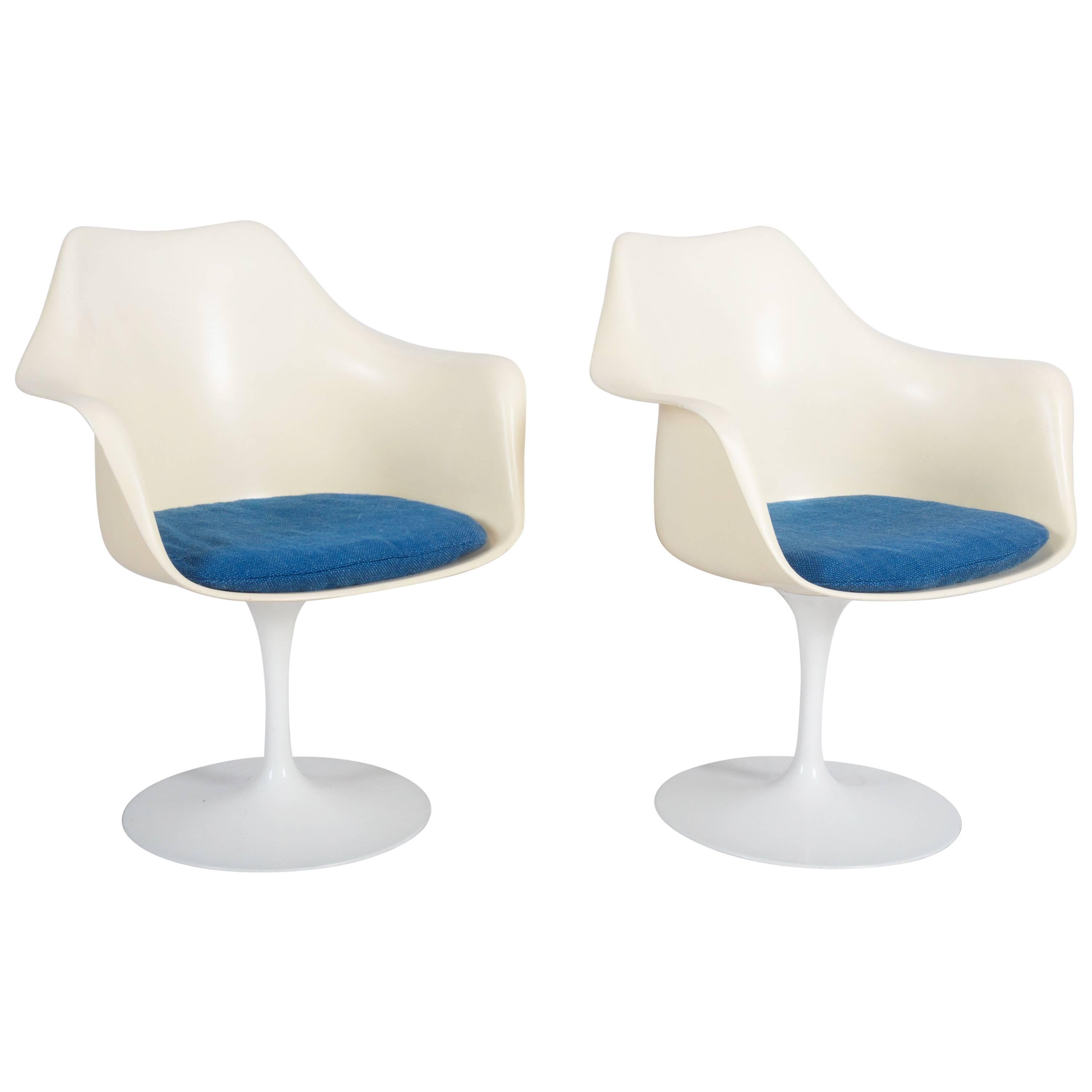 Set of Two Eero Saarinen Model 151 Tulip Armchairs