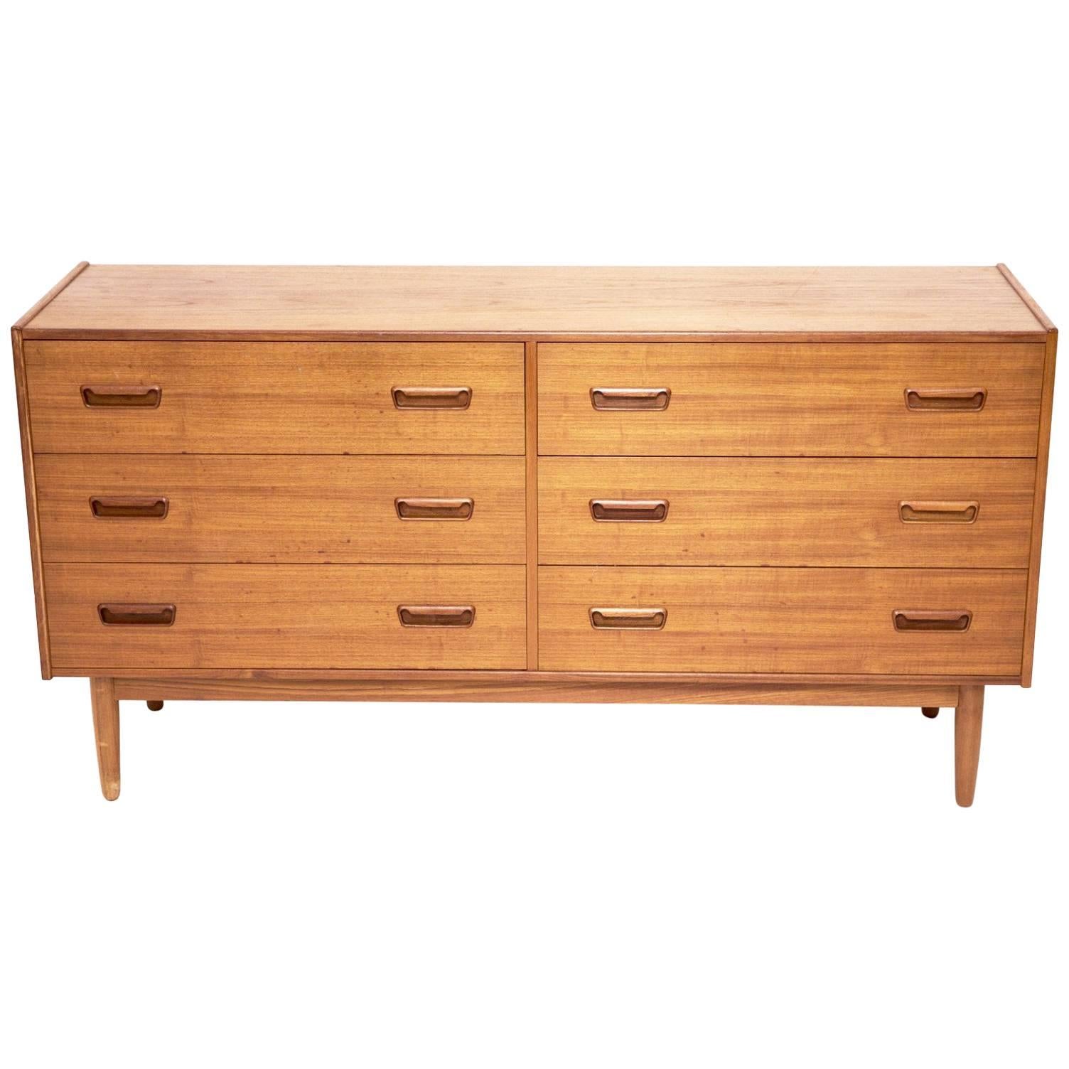 Danish Mid-Century Modern Sideboard with Drawers For Sale