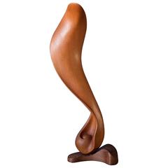 Vintage Abstract Wood Sculpture