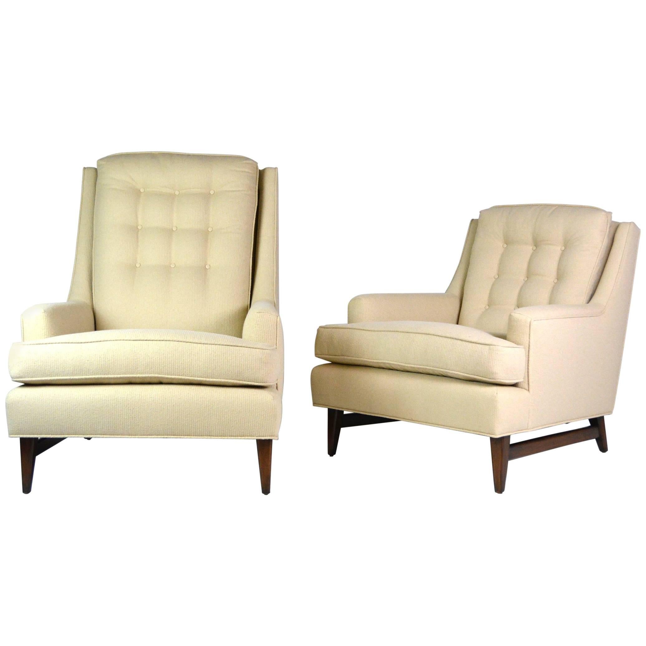 Pair of Mr. 
Mrs. Chairs in the Style of Paul McCobb