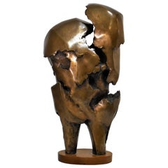 Mid-Century Modern Abstract Bronze Sculpture