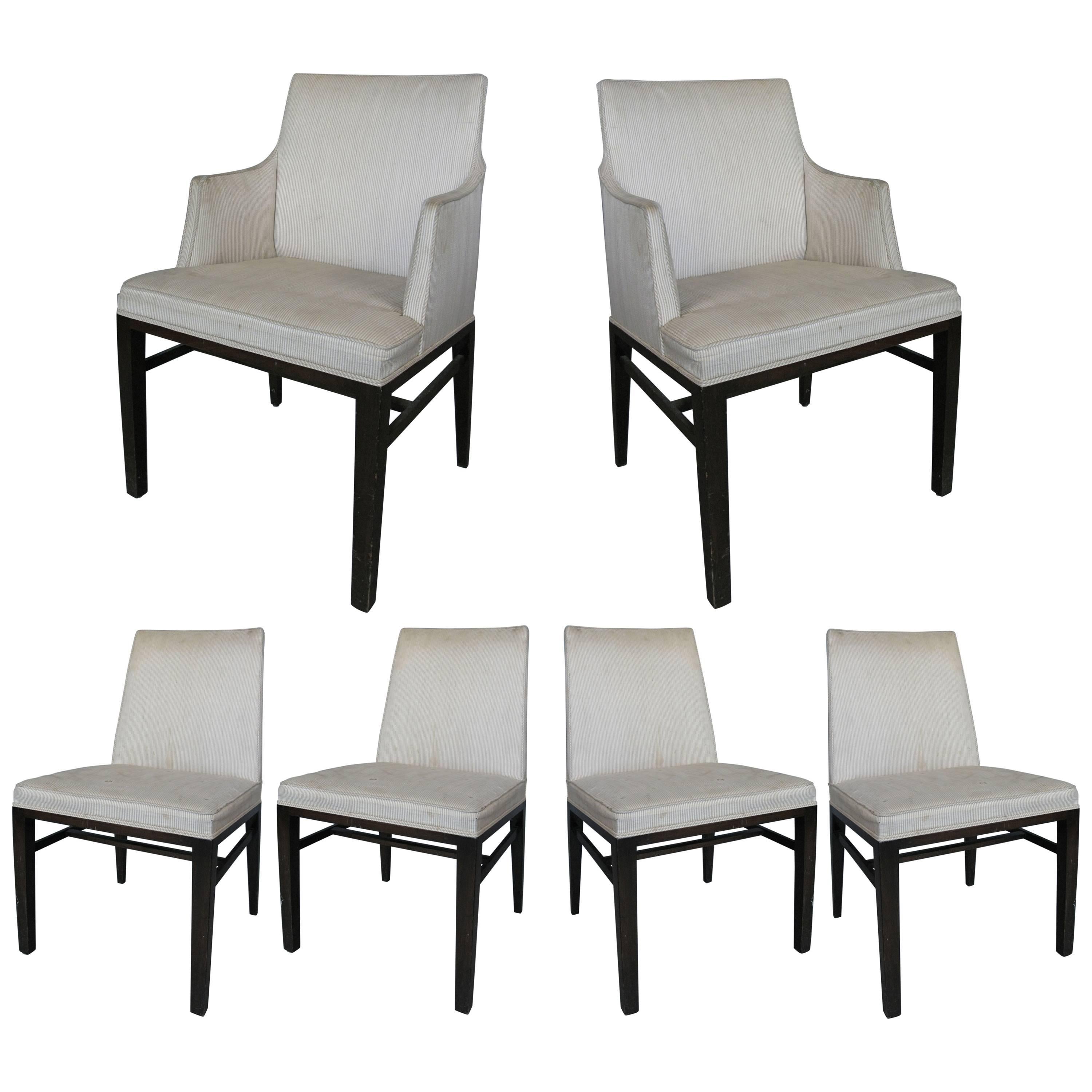 Set of Six Vintage Dining Chairs by Edward Wormley for Dunbar
