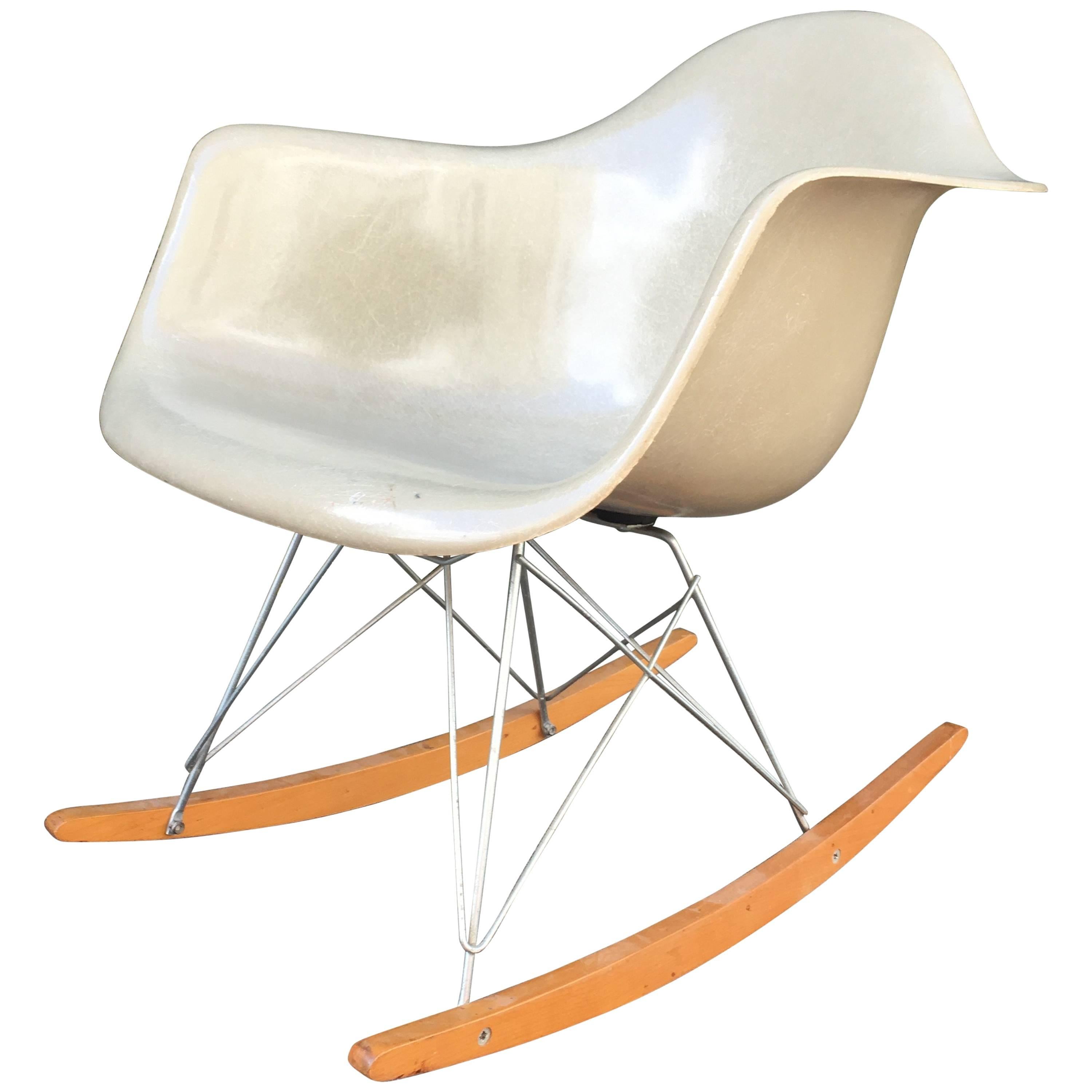 Herman Miller Eames Greige RAR Rocking Chair