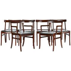 Ten Elegant Ole Wanscher Rungstedlung Chairs in Mahogany for P. Jeppesen