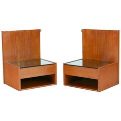 Excellent Pair of Floating Nightstands by Hans Wegner for GETAMA of Denmark