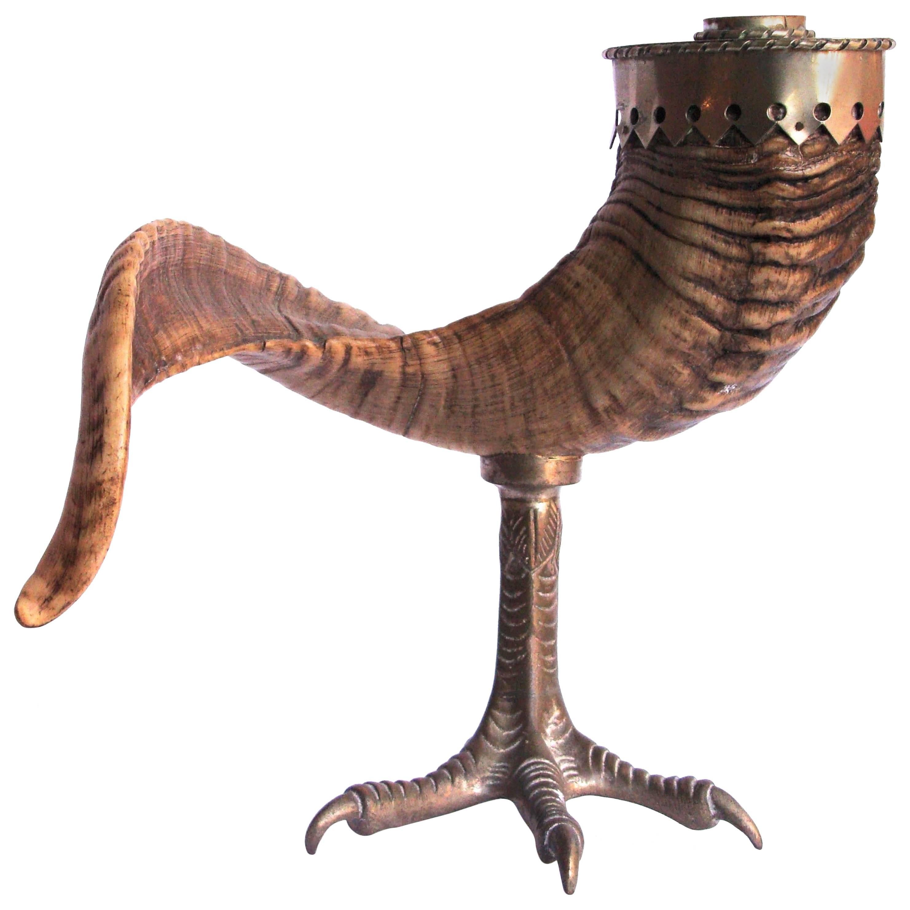 1970s Horn and Bronze Decorative Object by Anthony Redmile For Sale