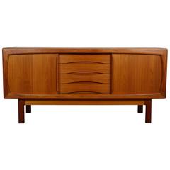 Teak Sideboard with Sliding Doors and Drawers from Dyrlund, Denmark, 1960s