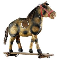 Early 20th Century French Toy Papier Mâché Horse