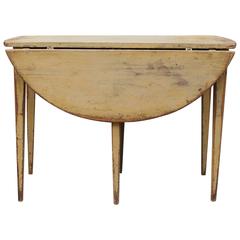 19th Century Swedish Gustavian Folding Table, Original Painting