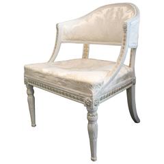 Antique Swedish Gustavian Barrel Back Chair