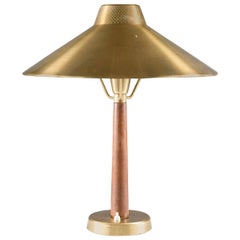 Swedish, Mid-Century Table Lamp in Brass by Hans Bergström