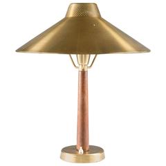 Swedish, Mid-Century Table Lamp in Brass by Hans Bergström 6