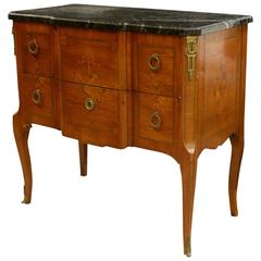 Small French Commode with Marble Top
