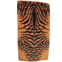 Vintage Swedish Wool Rya Tiger Carpet 1