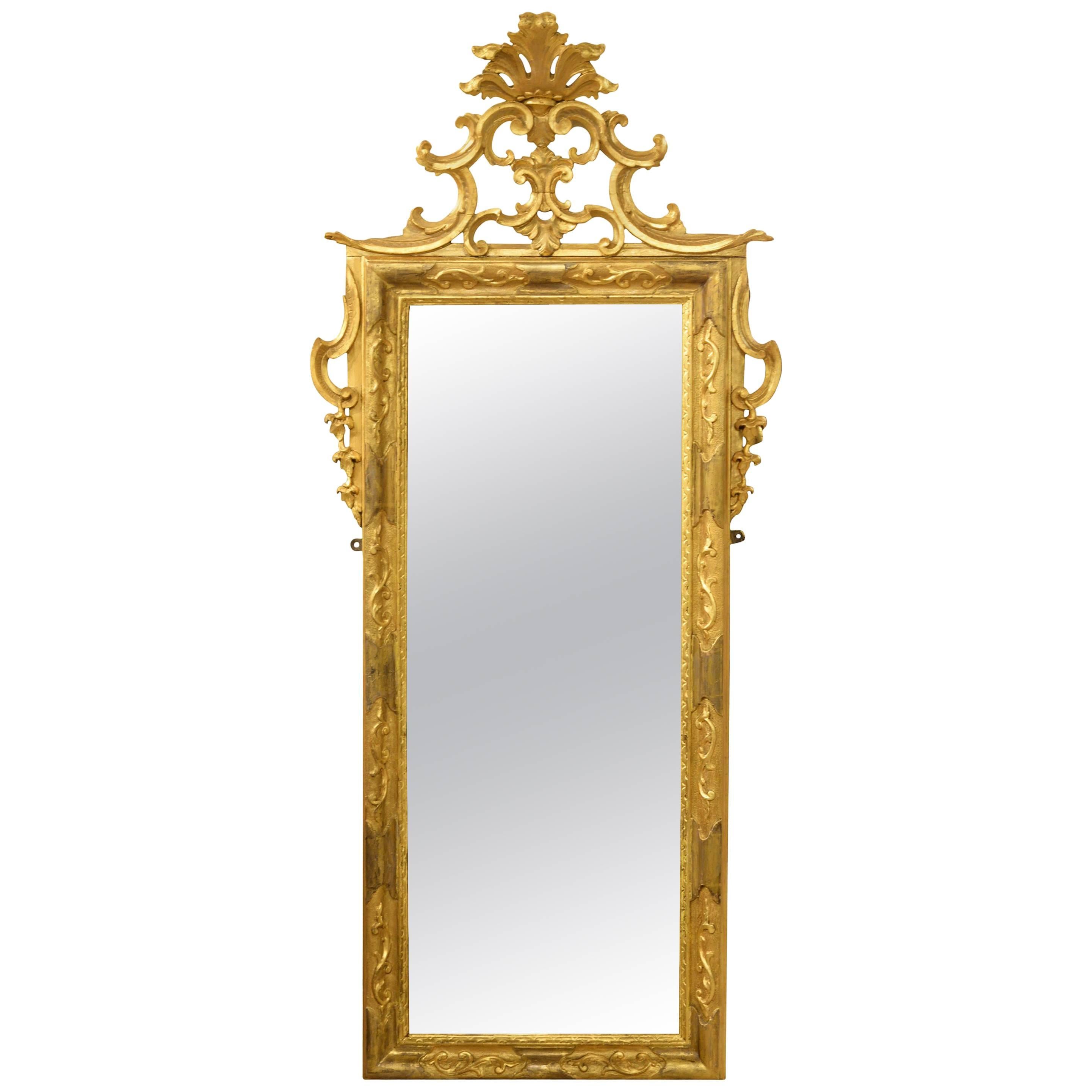 Italian Gilded Rectangular Mirror