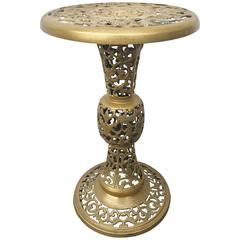 Pair of Brass Asian Modern Drinks Table