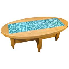 Guillerme et Chambron, Oak and Ceramic Coffee Table, Edition Votre Maison, 1970 4