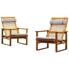 Beautiful Pair of Lounge Chairs by Borge Mogensen for Fredericia