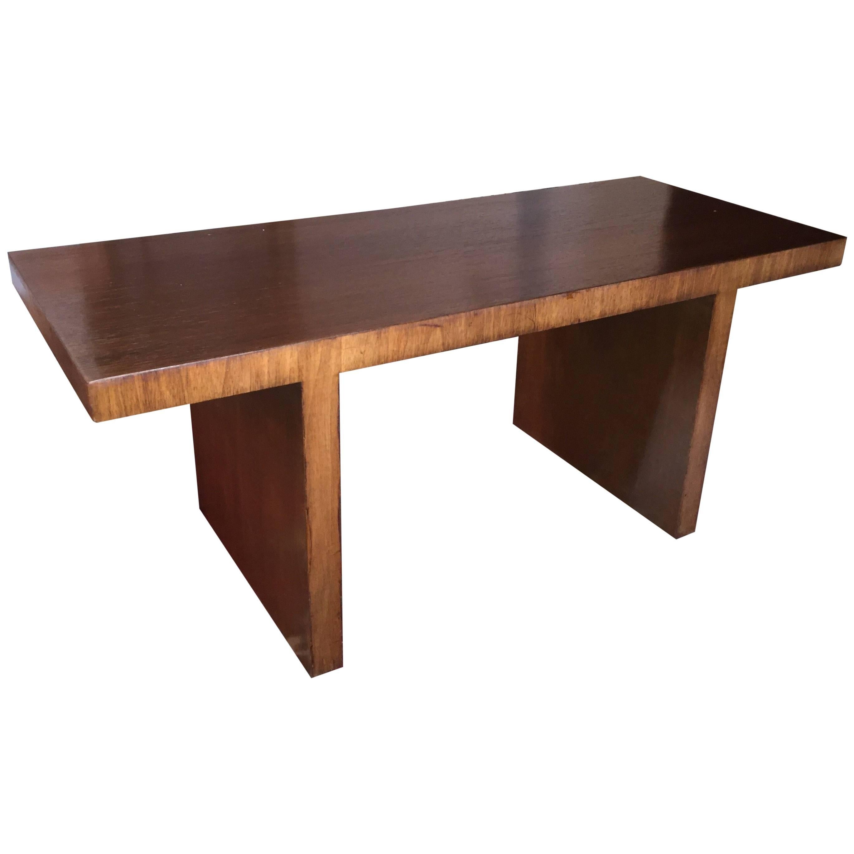 Custom T.H. Robsjohn-Gibbings Walnut Cocktail Table