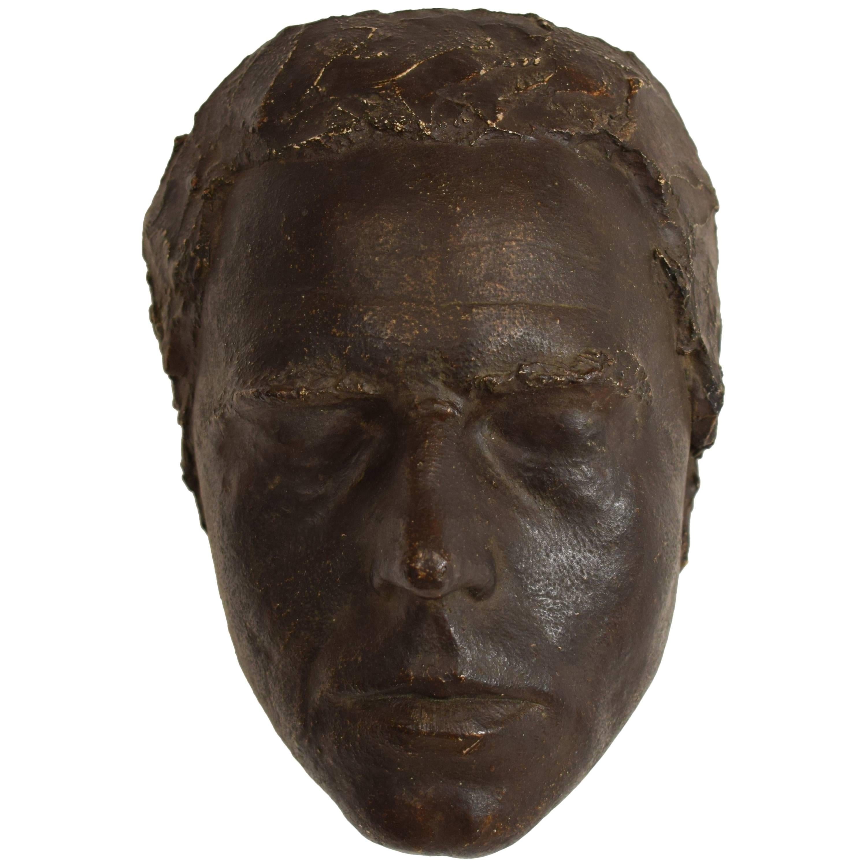 Early 20th Century Painted Plaster Mask by Karl Koch