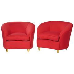Beautiful Pair of Italian Armchairs, circa 1950 7