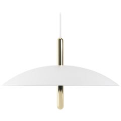 Signal Pendant Light from Souda, White x Brass, Made to Order