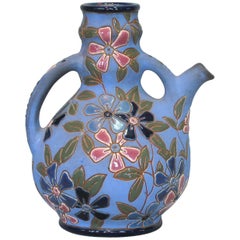 Vintage Czechoslovakian Glazed Earthenware Pitcher by Amphora, circa 1918-1939
