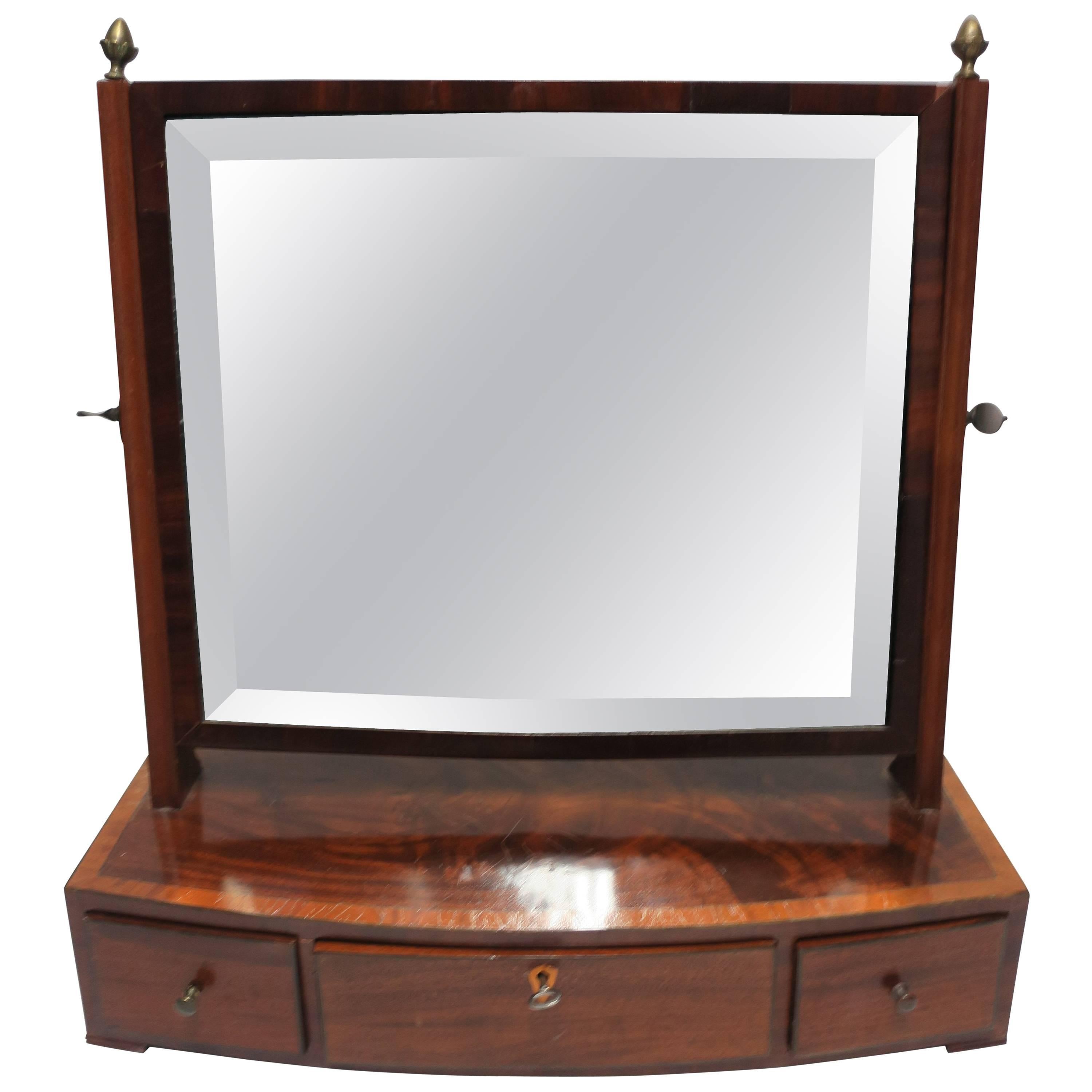 Antique Vanity Mirror with Drawers