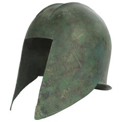 Used Greek Bronze Illyrian Helmet, Archaic Period