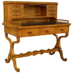 Biedermeier Blondewood Inlaid Writing Desk