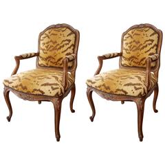 Pair of Louis XV Style Fauteuils