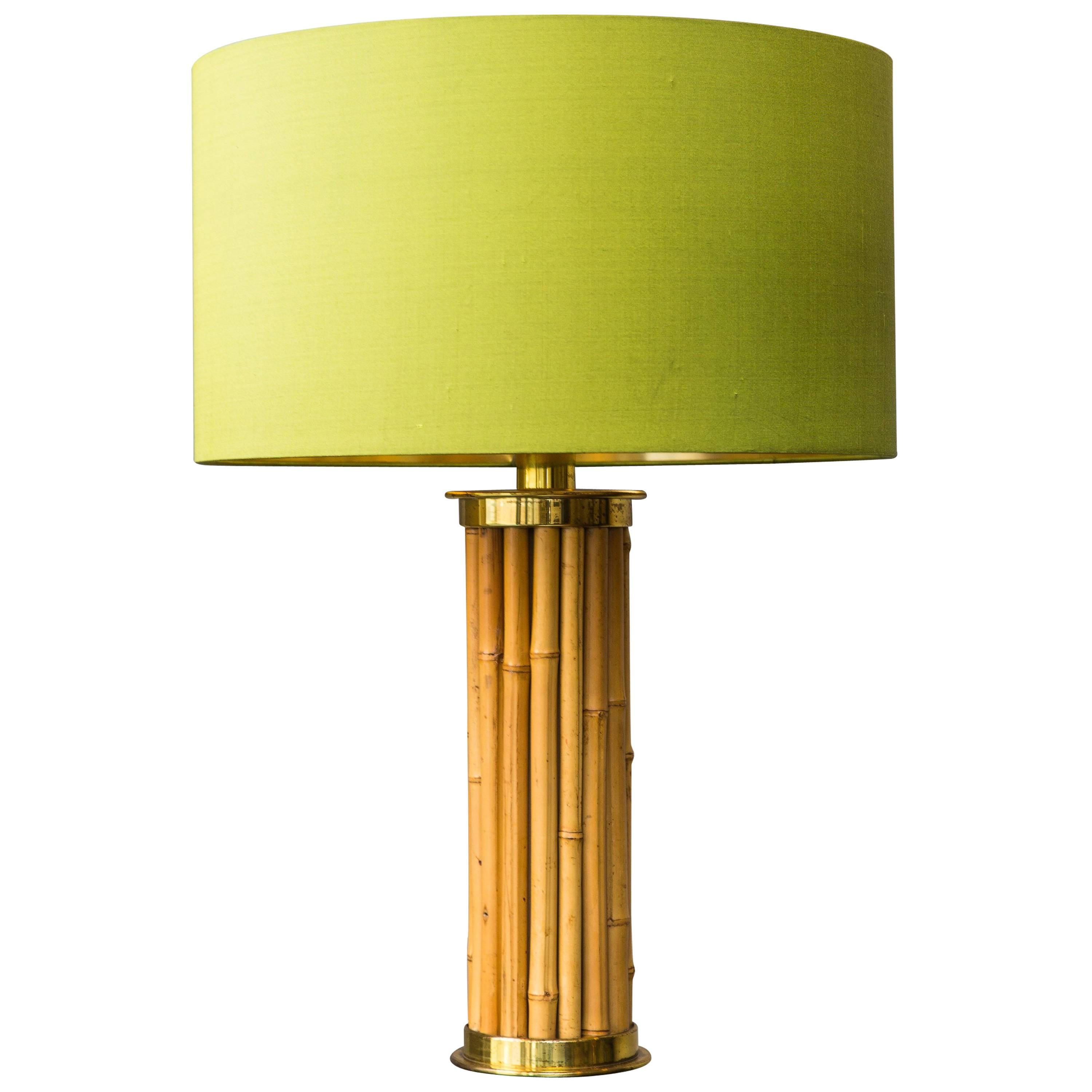 Table Lamp "Bamboo" in the style of Gabriella Crespi, Italy, circa 1970 For Sale