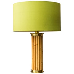 Table Lamp "Bamboo" in the style of Gabriella Crespi, Italy, circa 1970