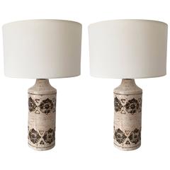 Pair of Ceramic Table Lamps by Bergboms; Sweden; circa 1960