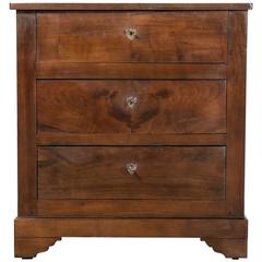 Petite French Louis Philippe Walnut Commode