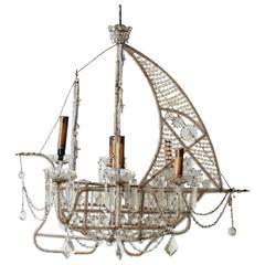 Early 20th Century Ship Crystal Chandelier from Paris