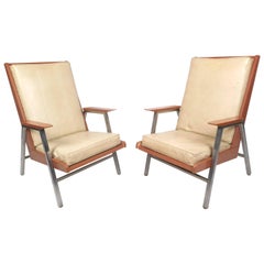 Retro Mid-Century Modern Lounge Chairs by Royal Metal Company