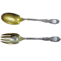 Chrysanthemum by Tiffany & Co Sterling Silver Salad Serving Set GW, Two-Piece