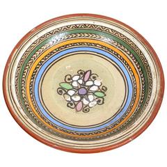 Handcrafted Antique Moroccan Pottery Bowl 1