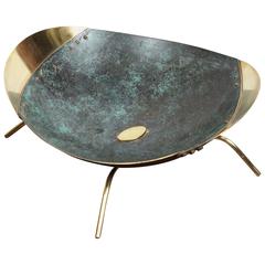 Hand-Hammered Vintage Brass Bowl