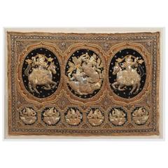 Burmese Kalaga Tapestry Framed in Acrylic Box 3