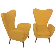 Beautiful Pair Italian Armchairs, circa 1950 8