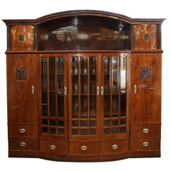 Hungarian Credenza or Bookcase in Palisander Wood from Art Deco period