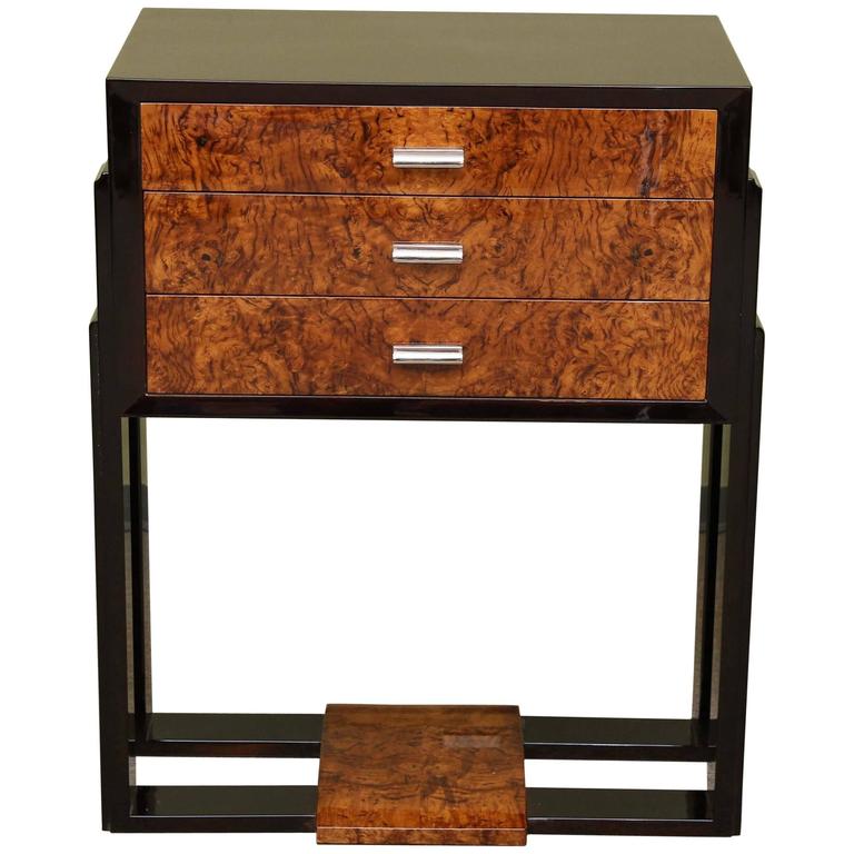 Art Deco French Side Tables in Walnut Veneer at 1stdibs