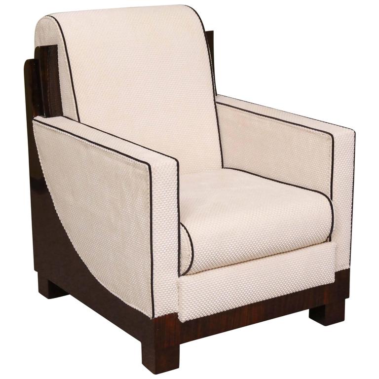 French Art Deco Armchair in Palisander For Sale at 1stdibs