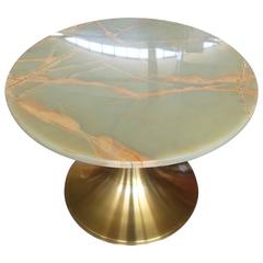 Angelo Mangiarotti for Bernini, Italian Mid-Century Round Coffee Table , 1961