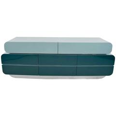 Vintage Unique Mid-Century Credenza/Dresser with Chrome Trim