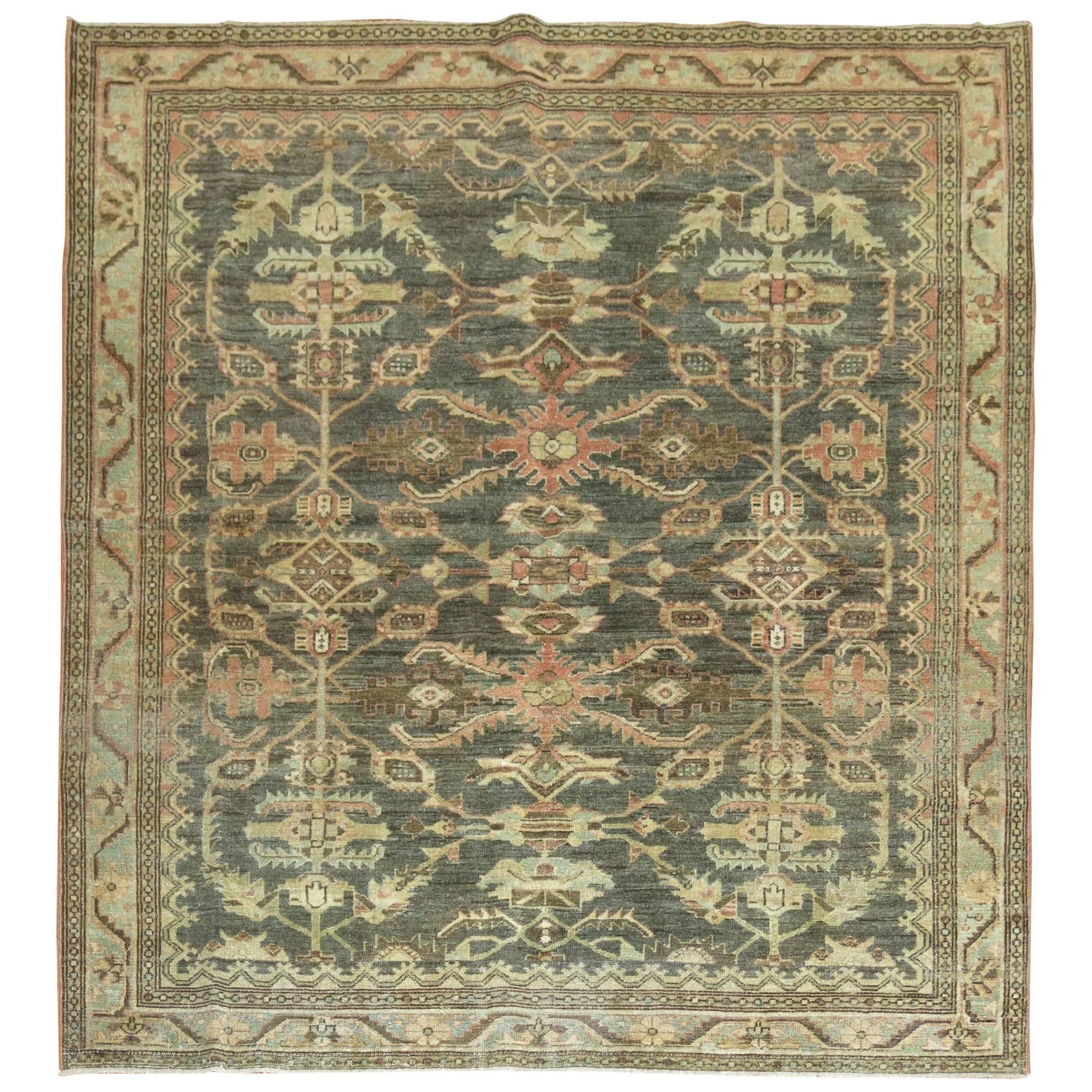 Green Malayer Square Antique Rug
