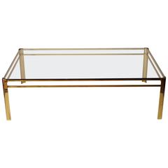 Bronze and Glass Coffee Table by Jacques Quinet for Maison Malabert, 1960s