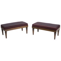 Pair of Regency Style Upholstered Benches